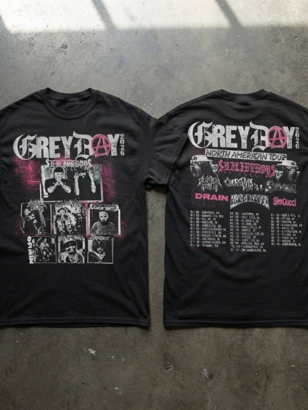 Grey Day Tour 2026 Suicideboys Graphic T-Shirt
